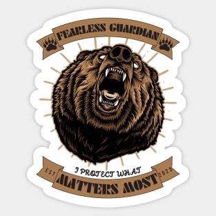 Roaring Bear Sticker